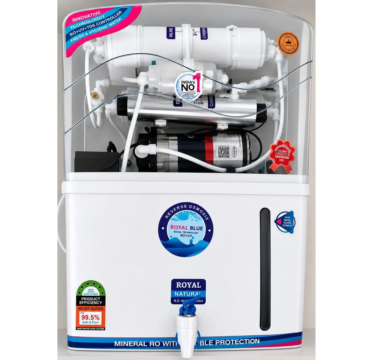 Royal Blue 12L RO Water Purifier (RO+UV+UF+TDS) 1 year Warranty.